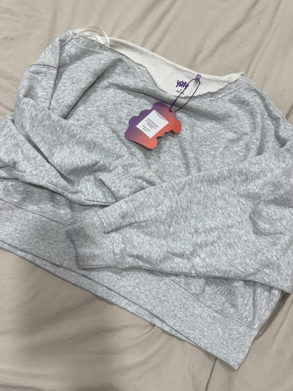 YITTY Light Gray Heather Crewneck Sweater